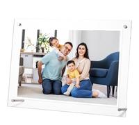 Xrten 1 PCS Cornice Portafoto in Acrilico,Formato A4,Doppio Pannello Trasparente,33.5x24.5cm,Elegante Cornice in Acrilico,Display Verticale o Orizzontale per Momenti Felici,Certificato,Opere d'Arte