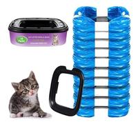 Xrten 10 sacchetti di ricarica per lettiera per gatti, ricarica per anelli di ricarica compatibili, per secchio Litter Genie e lettiera