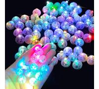 Xrten 120 Pezzi Mini LED Palloncini Luci,Mini LED Lanterne di Carta Colorate Lanterne di Carta Lampeggianti Luci Rotondo Lampada a Palloncino Colorate per Matrimonio Compleanno Halloween Festa
