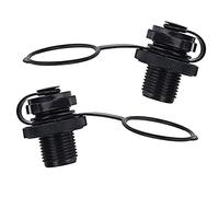 Xrten 2 pcs Valvola Pneumatica in Plastica,Vite Valvola Aria Spine a Spirale per Barche gonfiabili(Nero)