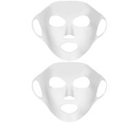 Xrten 2 Pezzi Copertura per Maschere per Il Viso, Riutilizzabili Patch Antirughe, Copertura Maschera Del Silicone, Adatto per L'uso Durante L'applicazione Della Maschera Facciale