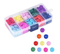 Xrten 350 Pezzi Bottoni Colorati,Bottoni per Cucito Bottoni di Colori Misti in Resina per Cucito e Artigianato Fai da Te