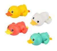 Xrten 4 Pezzi Giocattoli da Bagno Anatra, Giocattoli da Bagno per Bambini Quattro Colori