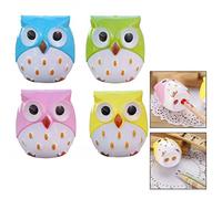 Xrten 4pcs Temperamatite Gufo,Temperamatite di Animali per la Scrittura, l'Illustrazione, la Pittura etc