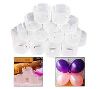 Xrten 50 Pcs Palloncino Arco Connettori,Clip A Forma di Palloncino Anelli a Palloncino di plastica Blocco per la Decorazione di Cerimonia Nuziale del Partito