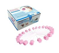 Xrten 50pcs Tampone di Pulizia per Bocca,Spugna Orale Cura Denti Spazzolini Orali(Rosa)