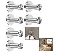 Xrten 6 Pezzi Acciaio Inox Ganci Bagno,Set di Accessori da Bagno Appendiabiti a Parete Ganci Asciugamani Bagno Gancio(16 cm x 50 cm)