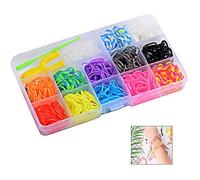 Xrten 600 Braccialetti Elastici Bambini,Kit per Gioielli Fai da Te per Bambini Bracciale Collana Strumento di Lavoro a Maglia