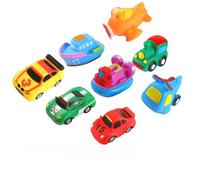 Xrten 8 Pezzi Galleggianti Barca da Bagno, Galleggiante Bagno Veicolo Aeromobile Gomma Galleggiante per Neonati o Bambini