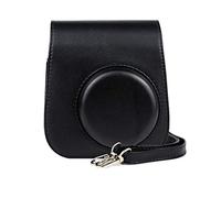 Xrten Custodia Compatibile con Fujifilm Mini 11, Borsa in Pelle PU Premium con Cinturino a Spalla (Nero)