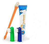 Xrten Dentifricio per Cani, Kit Igiene Dentale Dog/Cat Denti Pulizia(Sapore di Manzo)