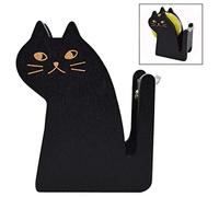 Xrten Miranda Cat Kitty Porta Nastro Adesivo,Bench Tape Dispenser (6 * 8.7 cm) Misura (Nero)