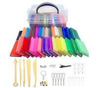 Xrten Pasta Polimera, 32 Colori Pasta Modellare Non Tossico FAI DA TE Pasta Artigianato Kit Strumenti di Modellazione, Accessorio
