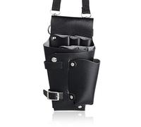 Xrten PU Barber Holster Hair Scissor Bags,Borsa da Cintura per Strumenti da Parrucchiere Scissors Bag Barber Hair Scissors Borse（Nero）