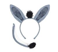 Xrten Set 2 Pezzi set di Costumi Animali Fascia，Cerchietto per Orecchie di Animale Cerchietto con Orecchie da Gatto