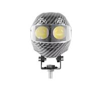 XRUKGUO Fendinebbia A LED Per Moto Faretto Impermeabile A Forma Di Casco Flash A Doppio Colore Luce Da Lavoro Per Tour Su Strada Faro Del Motociclo(Grey)