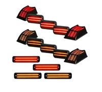 XRUKGUO Indicatore Direzione Specchietto Set Da 14 Luci LED Auto Doppia Luci Laterali Tetto Indicatori Direzione LED Per Parafango Per Hummer H2 2003-2009 Per H2 Per SUT 2005-2009