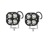 XRUKGUO Per Auto Camion 4x4 Per Fuoristrada Per ATV 3 Pollici Led Faretti Da Lavoro 12V 24V Pod Luci Fari Moto Flood Bar Nebbia Faro Del Motociclo(2pc white)