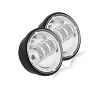 XRUKGUO Per Touring Per Electra 4-1/2 "4.5 Pollici LED Ausiliario Spot Nebbia Che Passa Lampada Della Luce Alloggiamento Anello Staffa Montaggio Faro Del Motociclo(Only chrome light)