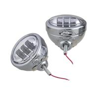 XRUKGUO Per Touring Per Electra 4-1/2 "4.5 Pollici LED Ausiliario Spot Nebbia Che Passa Lampada Della Luce Alloggiamento Anello Staffa Montaggio Faro Del Motociclo(Chrome set)