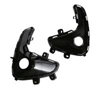 XRUKGUO Spot Faretti Copertura Della Lampada Nebbia Paraurti Anteriore Guida Indicatori Direzione Nero Telaio Trim Lampade LED Per Toyota Per Yaris Vios(2pcs cover)
