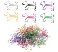 XRVRILE 50 Graffette Colorate con Motivo Cane Graffette Carine e Divertenti per Gli Amanti Dei Cani Segnalibri Paper Clips Motif Funny Paper Clips per Lettere Ufficio Cancelleria Scolastica Documenti