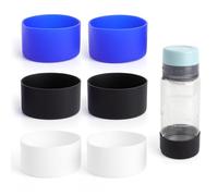 XRVRILE Confezione da 6 manicotti di protezione in silicone per Stanley Cup Accessori Silicone Cup Sleeve Stanley Cup Protezione fondo Quencher Adventure 40oz, IceFlow 20oz/30oz, Hydro Flask 12oz/20oz