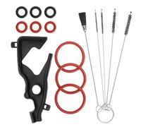 XRVRILE Kit Pulizia e Manutenzione Macchina da Caffè, 9 O-Ring Guarnizioni + 5 Spazzole di Pulizia, per Macchina da Caffè Automatica - per Siemens EQ6 Plus S700 S300 S100 EQ5 EQ900