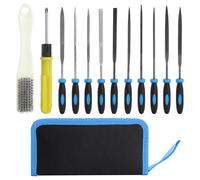 XRVRILE Set di 13 lime rotonde per chiavi, set di mini lime per legno, lima in metallo, set di lime in metallo, set di lime per ago e borsa