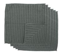 XRVRILE Set di 6 Stracci Microfibra, Lavabili, Grigio Scuro, 30 x 30 cm, Canovacci Panni Microfibra Cucina, Extra Assorbenti e Resistenti, per Cucina, Finestre, Vetri e Bagno