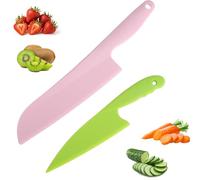 XRVRILE Set di coltelli da torta e tagliatorte in plastica, coltello sicuro per torte, coltello da forno rivestito, antiaderente, adatto per alimenti, lavabile in lavastoviglie, 2 misure