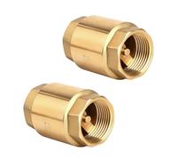 XRVRILE Valvola di Non Ritorno Ottone 3/4 DN20 - Valvola di Ritegno a Molla Verticale con Filettatura Femmina, Anti Rifl usso Acqua Alta Pressione per Pompa, Giardino, Lavatrice, Idraulica, 2 Pezzi