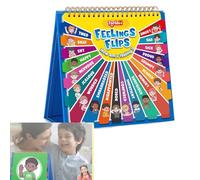 XRXRX Emotional Learning Flipbook,Kids Flip Chart Feelings Book,Feelings Flipbook for Kids,Emotion Control Calm Self-Regulation,Emotion Chart Kids,Mood Flipbook Kids,Behavior Chart for Kids at Home