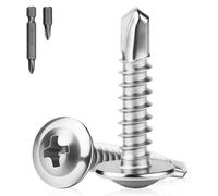 XRXYMQ 150 Pezzi Viti Autofilettanti per Metallo M4.2 x 19 mm Viti Autoperforanti per Metallo 410 Acciai Inossidabili Autoforanti per Cartongesso