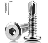 XRXYMQ 60 Pezzi Viti Autoforanti M6.3x16 mm Viti Autoperforanti Acciaio Inox Autofilettanti Torx per Metallo per Lavorazioni in Legno