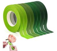 XRXYMQ 8 Rotoli Guttaperca Verde 216m Nastro per Fioristi Quattro verdi Nastri Floreali a Stelo Fioristi Floral Tapes per decorazioni Nastro Fiorista Adesivo Per i lavori di bricolage (27 m/striscia)