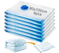 XRXYMQ Bolsas Almacenaje Ropa 100 x 80 cm Set da 6 Pezzi Bolsas Envasar al Vacío Ropa Grandes Riutilizzabili a Prova di Polvere e Impermeabili Salvaspazio Ideali per i Viaggi e la Conservazione