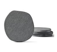 XRzitky Set di 4 sottobicchieri assorbenti in diatomite ad asciugatura istantanea, per bevande, vino, caffè, tazze moderne uniche in terra di diatomee, per tavolino, scrivania, grigio scuro