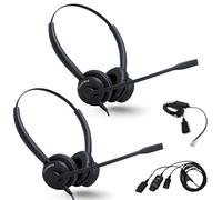 XS 825 Duo Headset Training Bundle Â Headsets, cavo di interfaccia telefonica, Y-Training Splitter Cord #27019-0 (con tasto muto) -uso uso per coaching, supervising, allenamento, monitoraggio