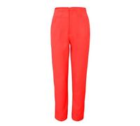 Xs-Xl - Pantaloni da donna in tessuto a vita alta, eleganti e dritti, in tinta unita, elasticizzati, leggeri, comodi, per il tempo libero, per attività all'aria aperta, elasticizzati, vita casual, con