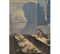 XSBPDPII Famoso Manifesto Artistico Stampe Tela Moderni il giovane Napoleone Bonaparte che studia di Jacques Marie Gaston Onfray De Breville per L'arredamento del Corridoio 60x90cm