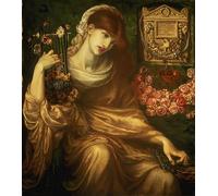 XSBPDPII Pittura ad Olio Stampata Pittura Arte Painting Quadro Tela la vedova romana di Dante Gabriel Charles Rossetti per la Decorazione Della Parete 60x90cm