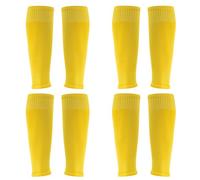 XSCQ 2/4/12 calzini professionali da calcio, manica per gamba scrunch, compressione polpaccio (taglia unica, giallo, 4 paia)