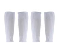 XSCQ 2/4/12 paia di calzini professionali da calcio, manica per gamba scrunch, compressione per polpaccio (taglia unica per adulti, bianco-2 paia)