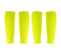 XSCQ 2/4/12 paia di calzini professionali da calcio, manica per gamba scrunch, compressione per polpaccio (taglia unica per adulti, verde fluo, 2 paia)