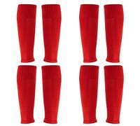 XSCQ 2/4/12 paia di calzini professionali da calcio, maniche per gambe scrunch, compressione per polpaccio (taglia unica per bambini, rosso-4 paia)