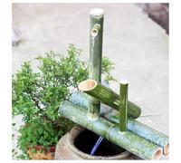 XSDAJSD Fontana d'Acqua in bambù con Pompa, Fontana d'Acqua da Esterno con Cascata da Giardino Giapponese, Decorazione per laghetto da Esterno per la Decorazione del Giardino (50 cm)