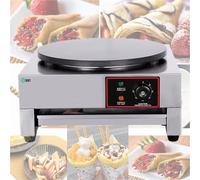 XSDAJSD Macchina per Pancake elettrica Commerciale, Macchina per crêpe e Waffle Antiaderente con Temperatura Regolabile, Ideale per chapati, Tortilla, Pancetta e Snack per la Colazione