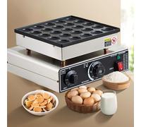 XSDAJSD Pancake Maker 25/50 Fori, Mini Pancake Dutch Pan Elettrica Maker Waffle Machine Antiaderente Egg Crepe Pan 50-300℃ Temp 5 min Controllo del Tempo 25 Fori