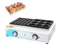 XSDAJSD Piastra elettrica per Pancake e Waffle, in Acciaio Inox Antiaderente, Temperatura Regolabile, Adatta per ristoranti e Uso Commerciale